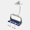 5" Blue & Silver 4 Seater Lift Chair 1:32 Scale -Christmas decorations Shop 9120036465251A