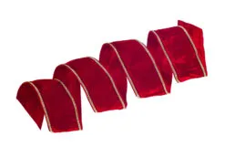 4" X 10 YD Royal Red Diamond Trim Ribbon -Christmas decorations Shop 9263255211B