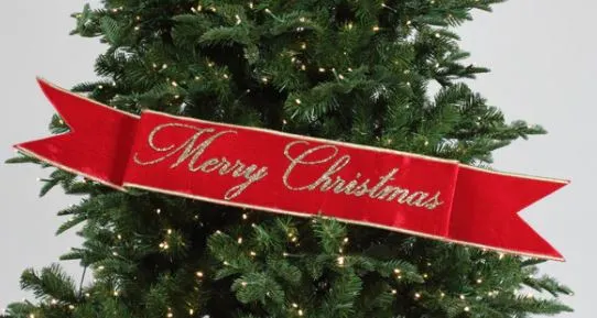 4" X 3 FT Red & Gold "Merry Christmas" Banner 3 4" X 3 FT Red & Gold "Merry Christmas" Banner