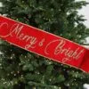 6" X 48" Red & Gold " Merry & Bright " Banner -Christmas decorations Shop 9263283303