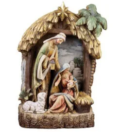 15.5" Holy Family In Creche