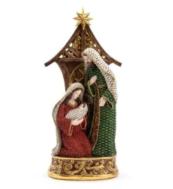 17" Basket Weaved Nativity